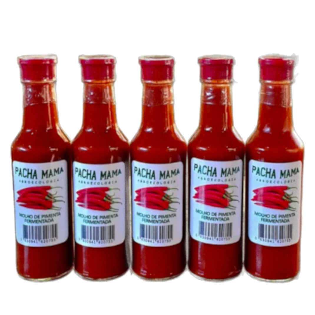 MOLHO DE PIMENTA FERMENTADA - KIT 5 FRASCOS